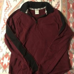 PINK maroon crewneck